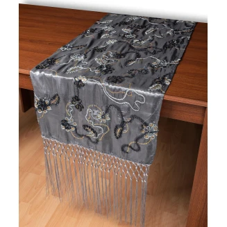 Silk Fashion Σατέν τραβέρσα A11 (50cm x 210cm) γκρί