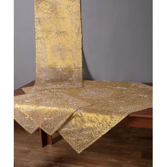 Σετ Κέντημα 4 Τεμαχίων Silk Fashion Ερατώ Χρυσό