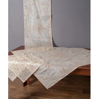 Σετ Κέντημα 4 Τεμαχίων Silk Fashion Ερατώ Ivory