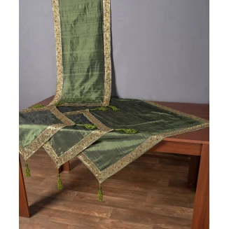 Σετ Κέντημα 4 Τεμαχίων Silk Fashion Αθηνά Σμαραγδί