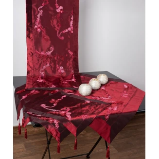 Σετ Κέντημα 4 Τεμαχίων Silk Fashion 6271 Μπορντώ