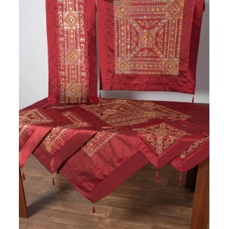 Σετ Κέντημα 7 Τεμαχίων Silk Fashion 703 ΧΝ-48 Μπορντώ