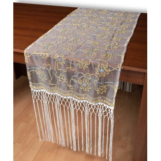 Silk Fashion Τούλινη καρέ τραβέρσα 7180 (50cm x 200cm) λευκό