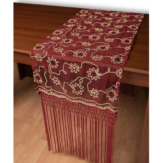 Silk Fashion Τούλινη καρέ τραβέρσα 7180 (50cm x 200cm) μπορντώ