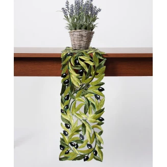 Τραβέρσα Runner 20x120 Silk Fashion 2352 Μαύρη Ελιά