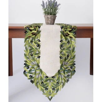 Τραβέρσα Runner 45x170 Silk Fashion 2353 Μαύρη Ελιά