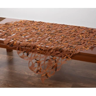 Τραπεζοκαρέ (130Cm X 130Cm) 7824 Καφέ Silk Fashion