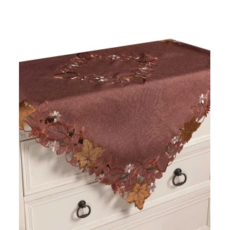 Τραπεζοκαρέ 19315 (130Cm X 130Cm) Κεραμιδί Silk Fashion