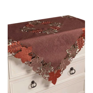 Τραπεζοκαρέ 19612 (130Cm X 130Cm) Κεραμιδί Silk Fashion