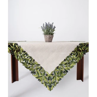 Τραπεζοκαρέ 2353 (135Cm X 135Cm) Μαύρη Ελιά Silk Fashion