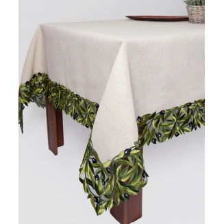 Τραπεζομάντηλο 160x210 Silk Fashion 2353 Μαύρη Ελιά