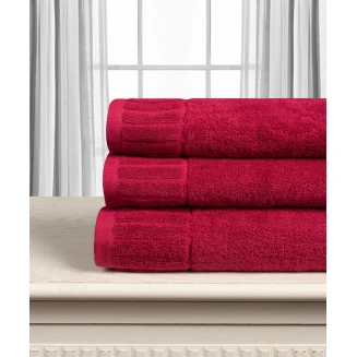 Silk Fashion Βαμβακερή πετσέτα ΜΕΛΩΔΙΑ 600gsm (40cm x 60cm) crimson