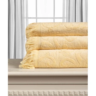 Βαμβακερή Ζακάρ Πετσέτα Alicia 520Gsm (40Cm X 60Cm) Κίτρινο Silk Fashion
