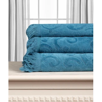Βαμβακερή Ζακάρ Πετσέτα Alicia 520Gsm (40Cm X 60Cm) Teal Silk Fashion