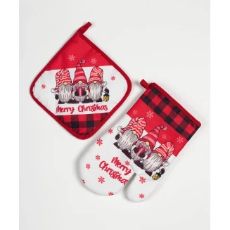 Χριστουγεννιάτικο Σετ Γάντι Με Πιάστρα (19Cm X 19Cm / 19Cm X 29Cm) 8 Silk Fashion