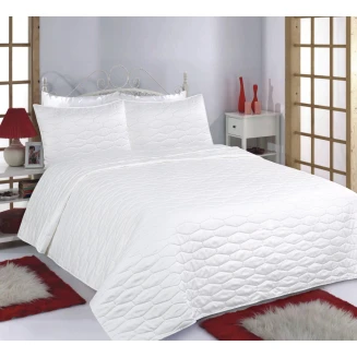 Κουβερλί Σετ Yπέρδιπλο 220x240 Silk Fashion Ruby Microsatin Ivory