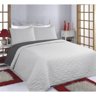 Κουβερλί Σετ Yπέρδιπλο 220x240 Silk Fashion Ruby Grey-Anthracite