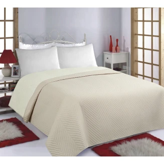 Κουβερλί Σετ Yπέρδιπλο 220x240 Silk Fashion Bones Beige-Ivory