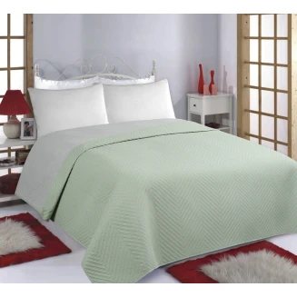 Κουβερλί Σετ Yπέρδιπλο 220x240 Silk Fashion Bones Mint-Grey