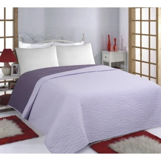 Κουβερλί Σετ Yπέρδιπλο 220x240 Silk Fashion Waves Lila-Purple