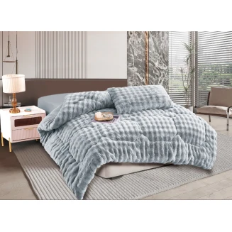 Κουβερτοπάπλωμα Burble (220Cm X 240Cm) Γκρί Silk Fashion