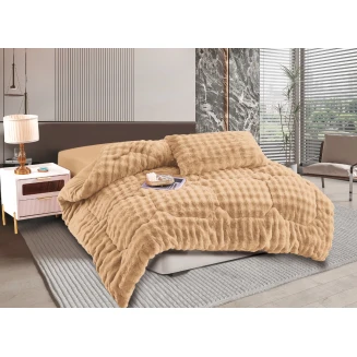 Κουβερτοπάπλωμα Burble (240Cm X 260Cm) Ανοιχτό Καφέ Silk Fashion