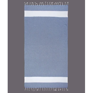 Πετσέτα Θαλάσσης 90x180 Silk Fashion Pestemal nkp12 Μπλέ Ροαγιάλ