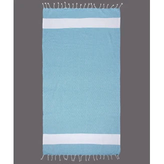 Πετσέτα Θαλάσσης 90x180 Silk Fashion Pestemal nkp12 Σιέλ