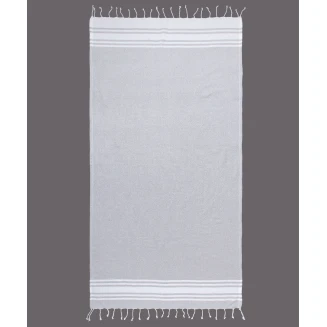 Πετσέτα Θαλάσσης 90x180 Silk Fashion Pestemal nkp264 Ανοιχτό Γκρί