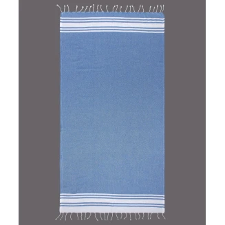 Πετσέτα Θαλάσσης 90x180 Silk Fashion Pestemal nkp264 Μπλέ Ροαγιάλ