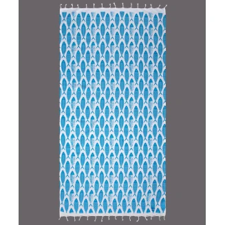 Πετσέτα Θαλάσσης 90x180 Silk Fashion Pestemal nkp539 Τυρκουάζ