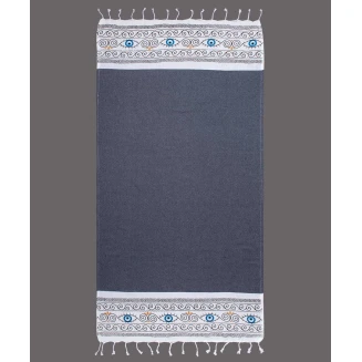 Πετσέτα Θαλάσσης 90x180 Silk Fashion Pestemal nkp554 Μπλέ