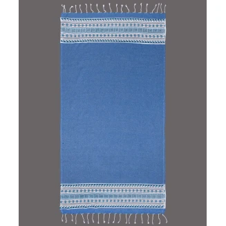 Πετσέτα Θαλάσσης 90x180 Silk Fashion Pestemal nkp555 Μπλέ Ροαγιάλ