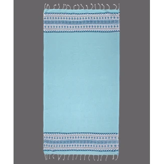Πετσέτα Θαλάσσης 90x180 Silk Fashion Pestemal nkp555 Σιέλ