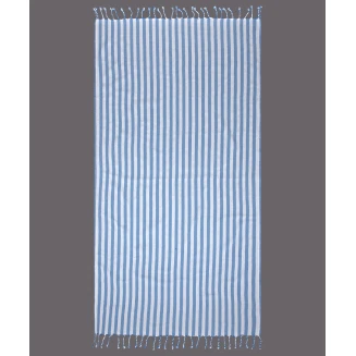 Πετσέτα Θαλάσσης 90x180 Silk Fashion Pestemal nkp666 Μπλέ Ροαγιάλ