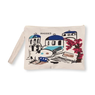 Πορτοφόλι καραβόπανο (30cm x 20cm) canvas 3 RHODES Silk Fashion