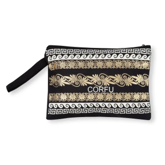 Πορτοφόλι καραβόπανο (30cm x 20cm) gold 5 CORFU Silk Fashion