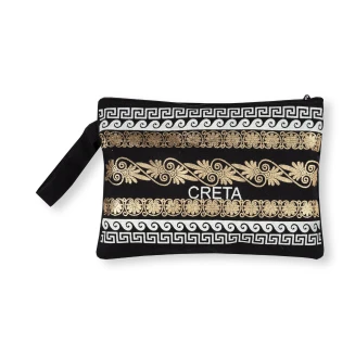 Πορτοφόλι καραβόπανο (30cm x 20cm) gold 5 CRETA Silk Fashion