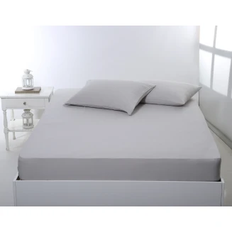 Silk Fashion Σεντόνι Με Λάστιχο Jersey (160X200+35) Light Grey