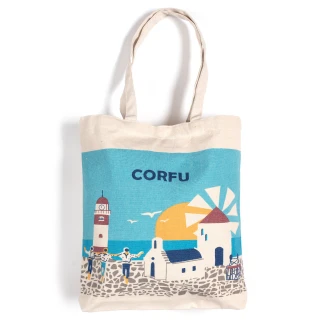 Τσάντα καραβόπανο (40cm x 40cm x 10cm) canvas 1 CORFU Silk Fashion