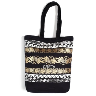 Τσάντα καραβόπανο (40cm x 40cm x 10cm) gold 5 CRETA Silk Fashion