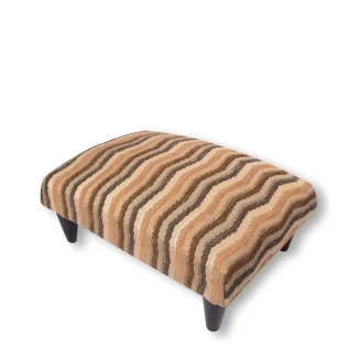 Silk Fashion Υποπόδιο (40cm X 30cm X 16cm) 602 κύμα χρυσό μακρόστενο