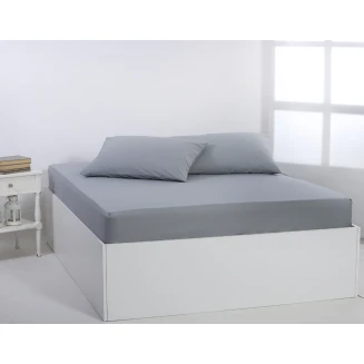 Silk Fashion Βαμβακερό σεντόνι essentials (125cm x 200cm + 35cm) quarry