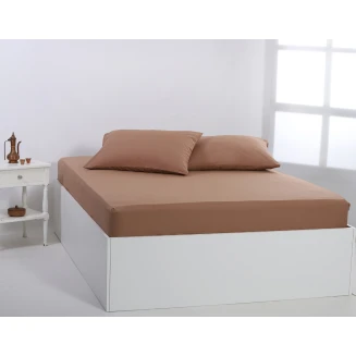 Silk Fashion Βαμβακερό σεντόνι essentials (165cm x 267cm) praline