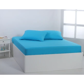 Silk Fashion Βαμβακερό σεντόνι essentials (165cm x 267cm) river blue