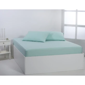 Silk Fashion Βαμβακερό σεντόνι essentials (225cm x 267cm) misty jade