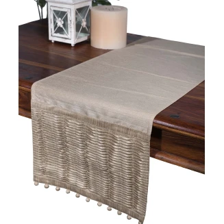 Καρέ 85x85 Silk Fashion 3819 Πλισέ Ivory