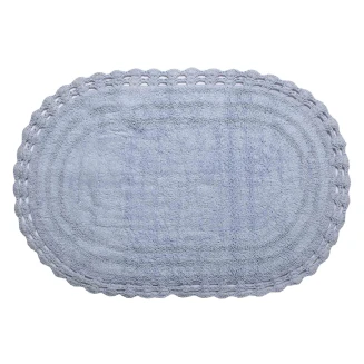 Πατάκι Μπάνιου 60x100 Silk Fashion Oval Σιέλ