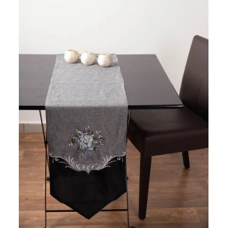 Τραβέρσα Runner 45x170 Silk Fashion 970 Μαύρο