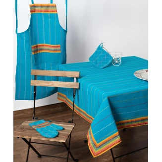 Τραπεζοκαρέ (140Cm X 140Cm) Moda Ριγέ Σιέλ Silk Fashion